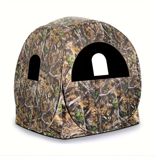 Lenotos Pop-up Hunting Ground Blind Lightweight 1-2 Person Hunting Blind With...