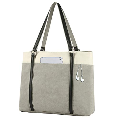 Womens Work Bag With Laptop Compartment Zipper Pockets Teacher Totes Purse