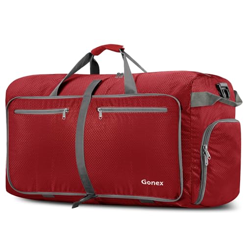 Gonex 60l Packable Travel Duffle Bag Foldable Duffel Bags For Luggage Gym Spo...