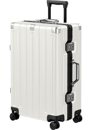 Krute Luggage Aluminum Frame Zipperless Metal Checked Luggage Noble Pcabs Lig...