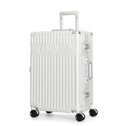 Krute Luggage With Spinner Wheels 24inch Checked Luggage Zipperless Pcabs Sui...