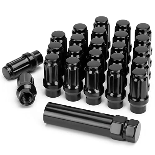 Ksp M12x1.5 Extended Lug Nuts 24pcs 6 Spline Tuner Closed End Et Wheel Lug Nu...
