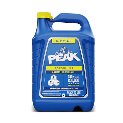 Peak All Vehicles 5050 Prediluted Antifreeze And Coolant For All Engine Cooli...