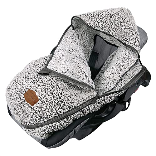 Jj Cole Bundle Me Winter Baby Car Seat Cover And Bunting Bag - Sherpa Lined I...