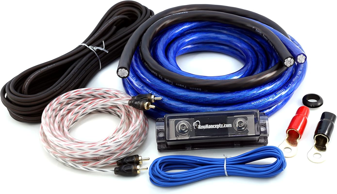 KnuKonceptz Bassik 0 Gauge Complete Amplifier Installation Amp Wiring