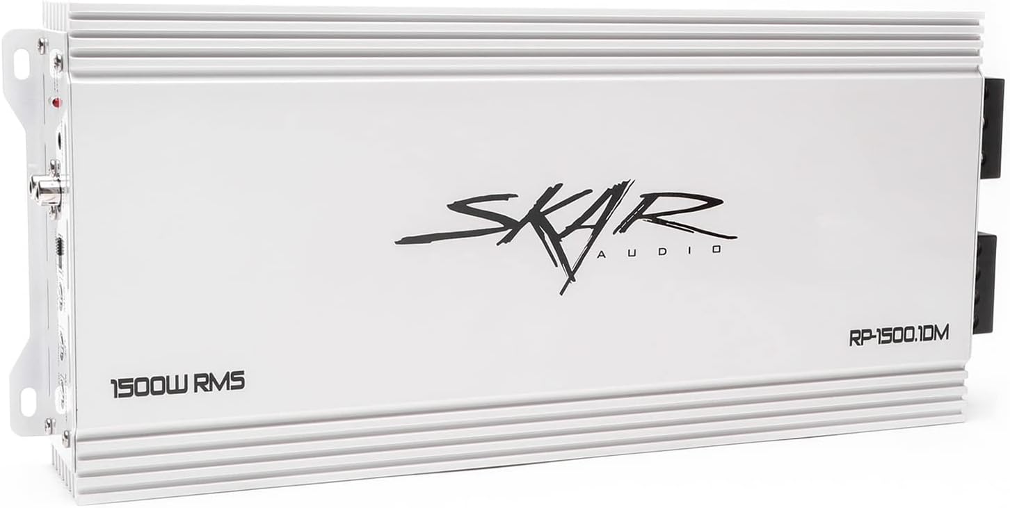 Skar Audio RP-1500.1DM Monoblock Class D Marine Amplifier: 1500W Amp f