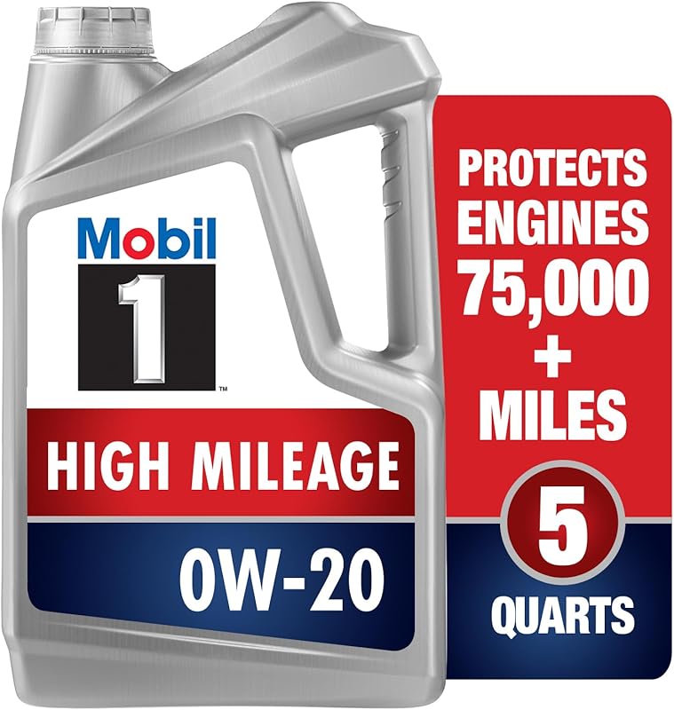 Mobil 1 High Mileage Full Synthetic Motor Oil 0W