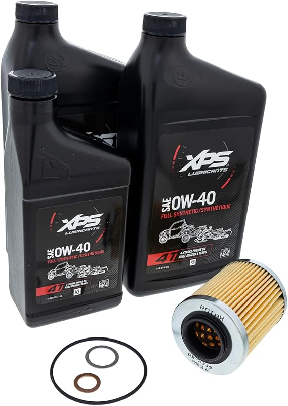 Can-Am OEM 4T 0W-40 Synthetic Blend Oil Change Kit for Rotax 500 V-Twi