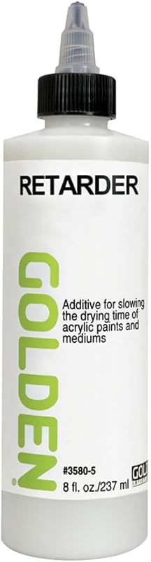 GOLDEN Acrylic Fluid Retarder Medium for Extended Paint Drying Time, 8