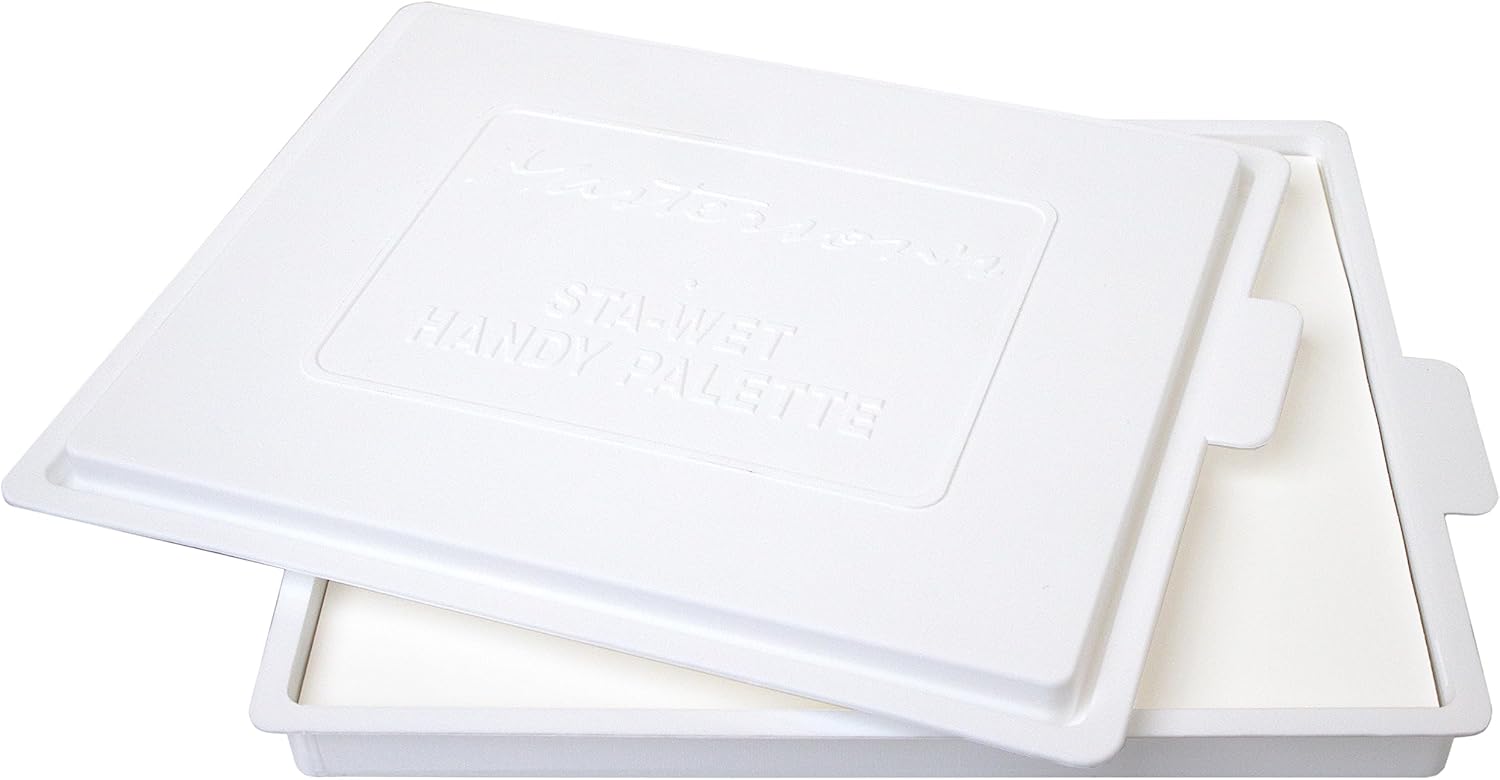 8.5 x 7 Inch Airtight Stay-Wet Palette for Acrylic Paint, Made in USA