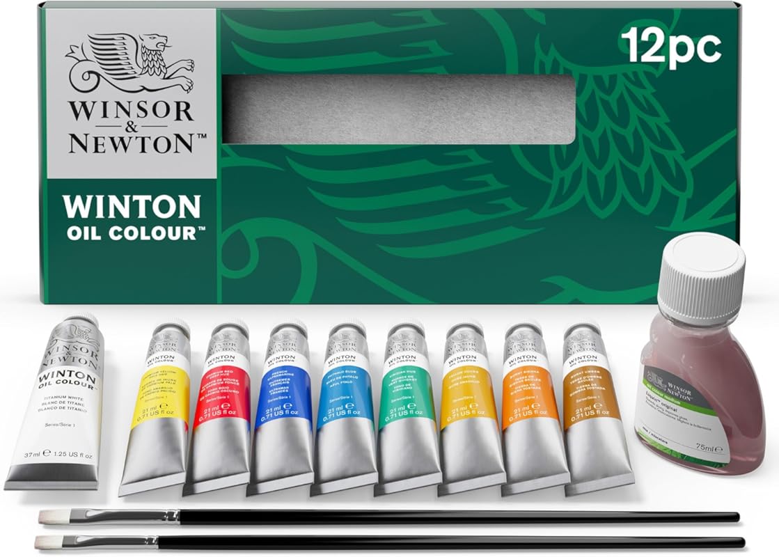Winsor & Newton Winton Oil Paint Studio Set, 10 Tubes, 37ml Each