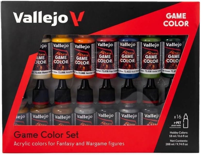 Vallejo Game Color Introduction Set: 16 Paints for Fantasy and Wargame