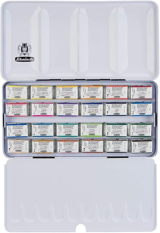 Schmincke - HORADAM® AQUARELL color box with 24 finest watercolors, 74