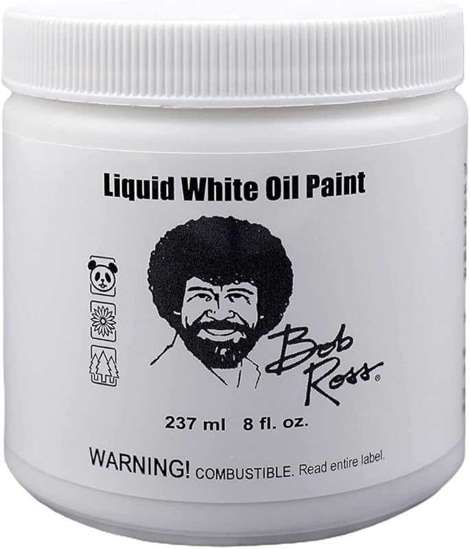 Bob Ross Liquid White Oil Paint, 237ml jar