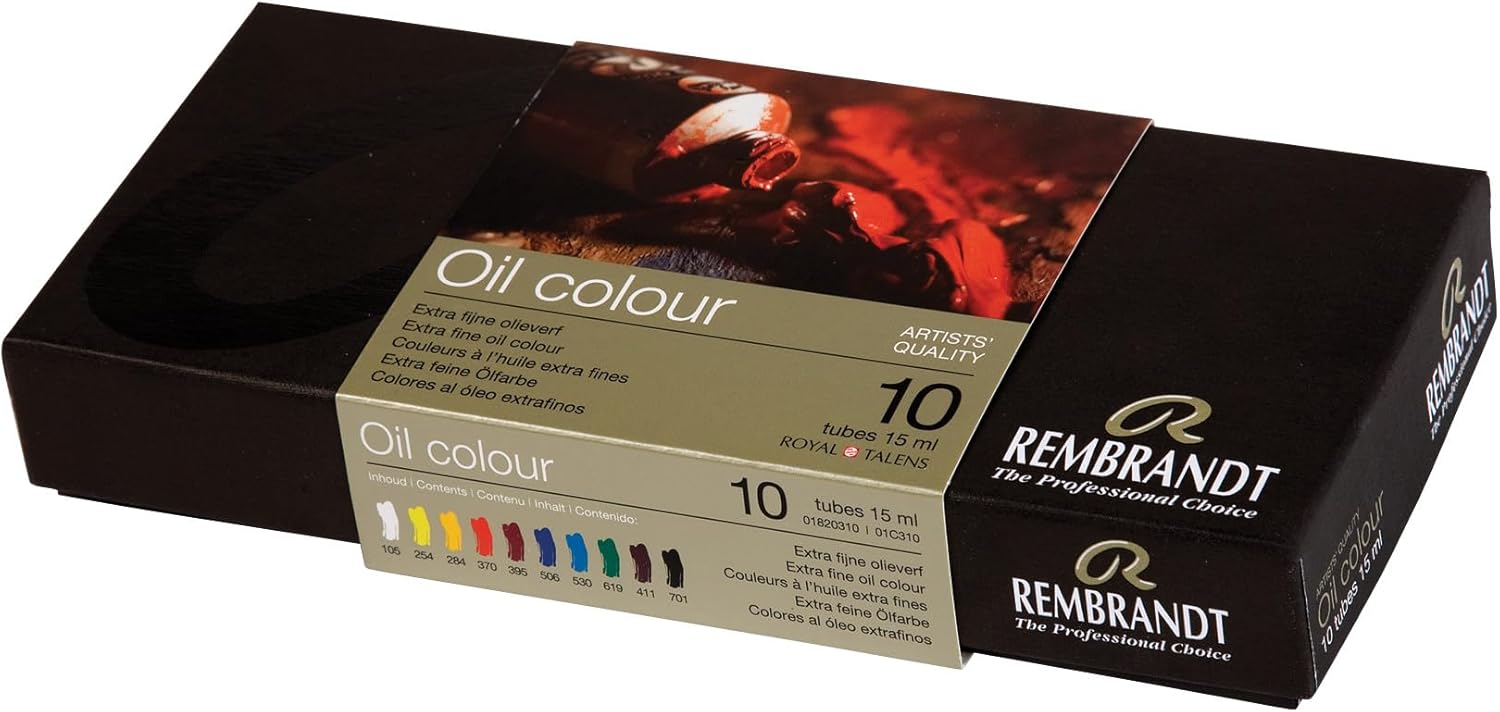 Rembrandt Oil Colour 10x15ml Tube Basic Paint Set