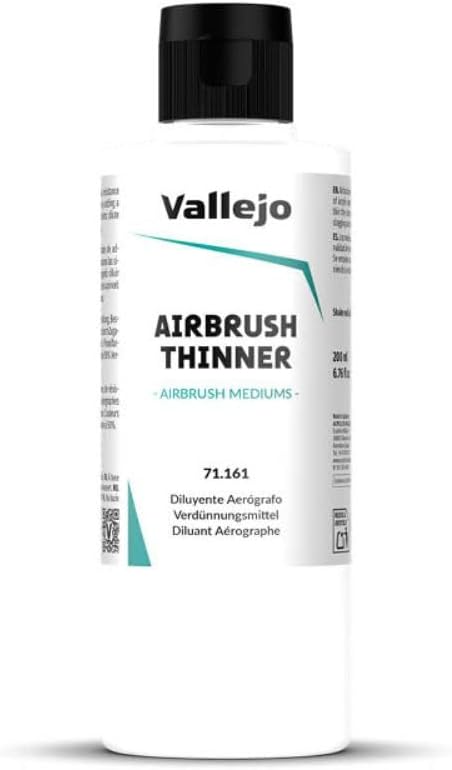 Vallejo Airbrush Thinner for Acrylic Paints, 200 ml. Essential for Smo
