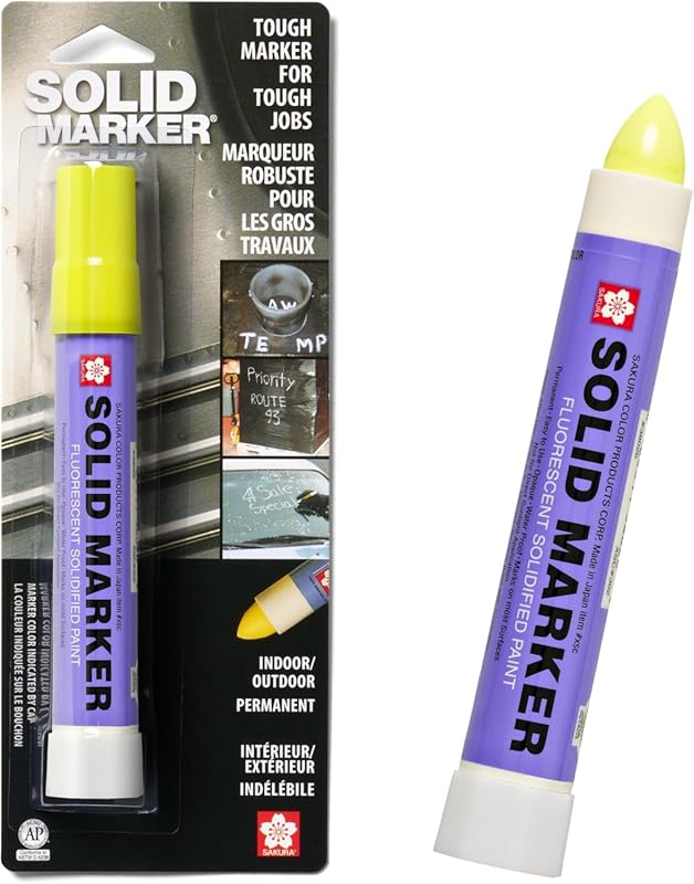 Permanent Solid Paint Marker for Glass, Wood, and Window in Fluorescen