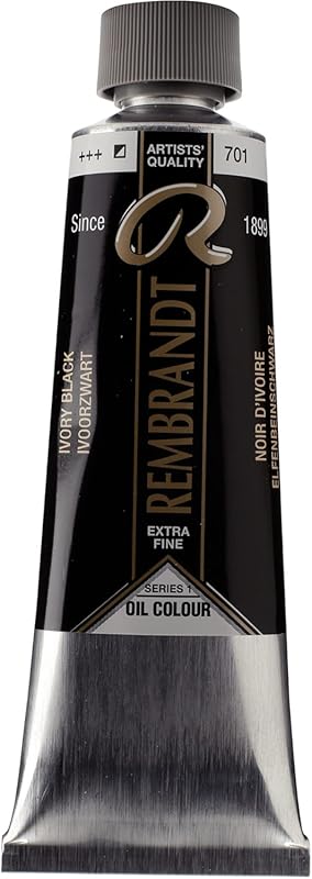 Rembrandt Oil Colour Tube 150 ml Ivory black 701