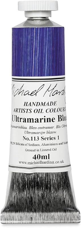 Michael Harding Artist Oil Colours, Ultramarine Blue, 40ml Tube, 11340