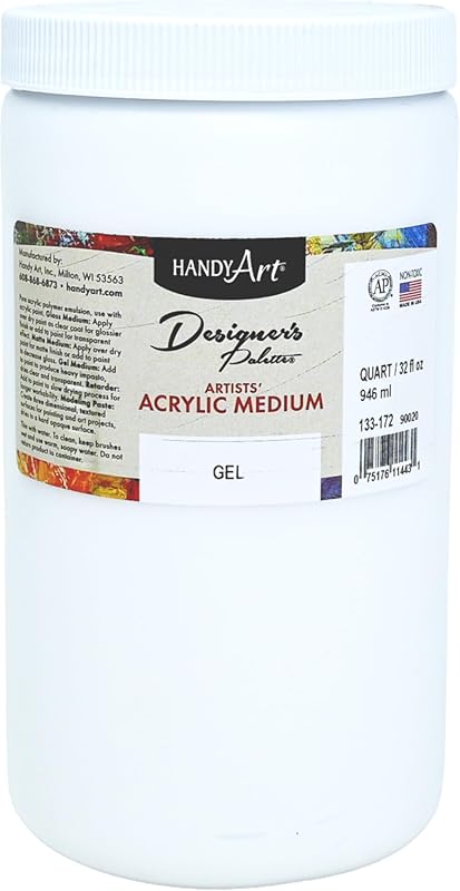 Handy Art Designer's Palette Artist Acrylic 32 ounce, Gel Medium