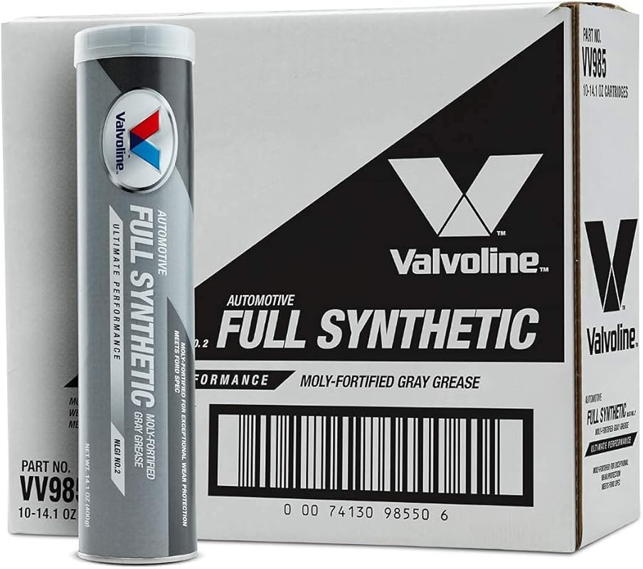 Valvoline Moly-Fortified Gray Full Synthetic Grease 14.1 OZ Cartridge,
