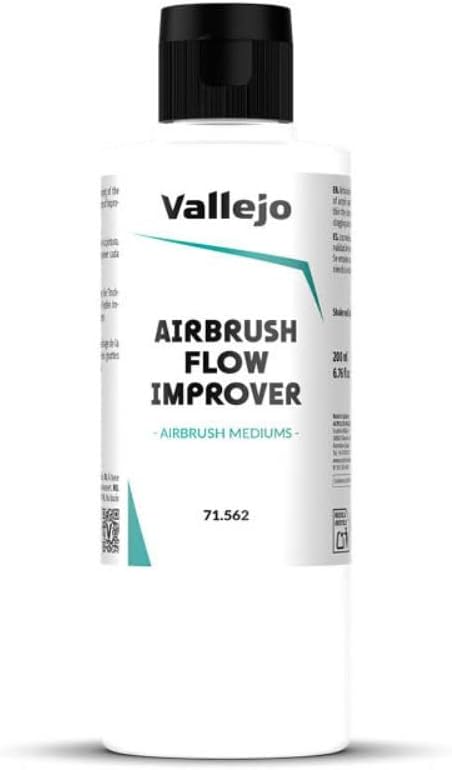 Vallejo Airbrush Flow Improver for Acrylic Paints, 200 ml. Enhances Pa