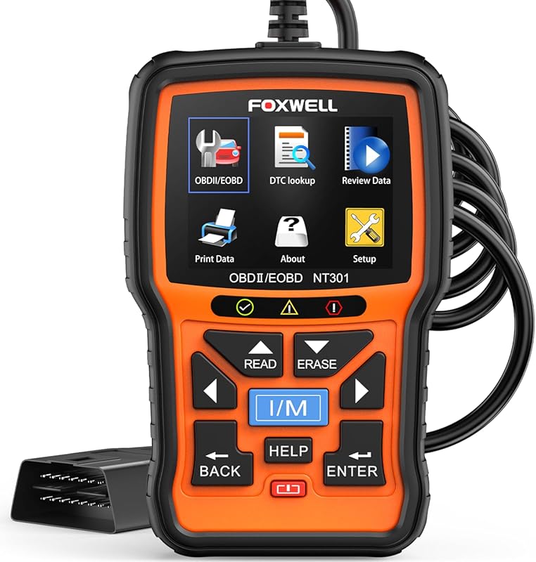 FOXWELL NT301 OBD2 Scanner with Live Data. Professional Diagnostic for