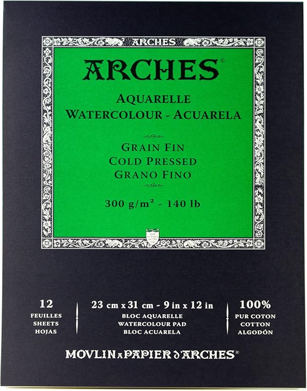 Arches Watercolor Paper Pad, 140 pound, Cold Press, 9