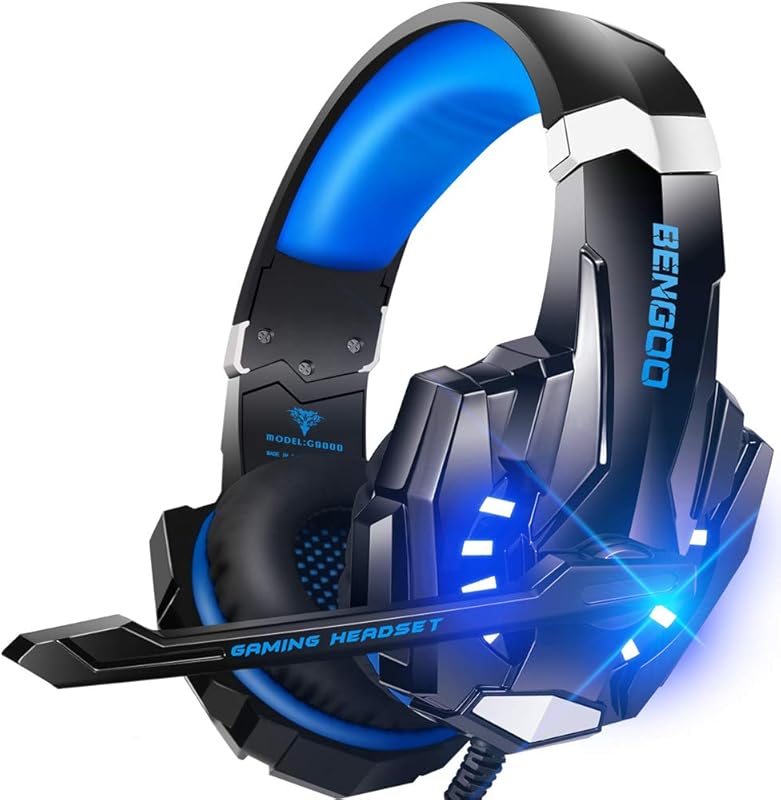 BENGOO G9000 Gaming Headset with Soft Memory Earmuffs, Noise-Cancellin