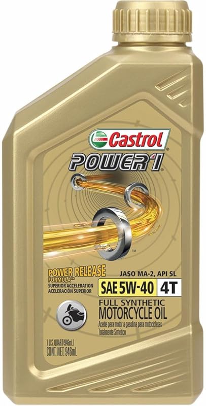 Best Castrol Power 1 Racing 4T 5W-40 Full Synthetic Motorcycle Oil for