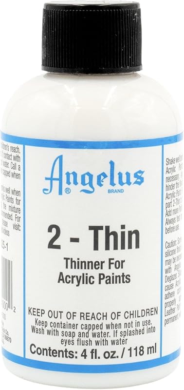 Angelus 2-Thin Acrylic Paint Thinner, 4 fl oz – Ideal for Thinning Acr