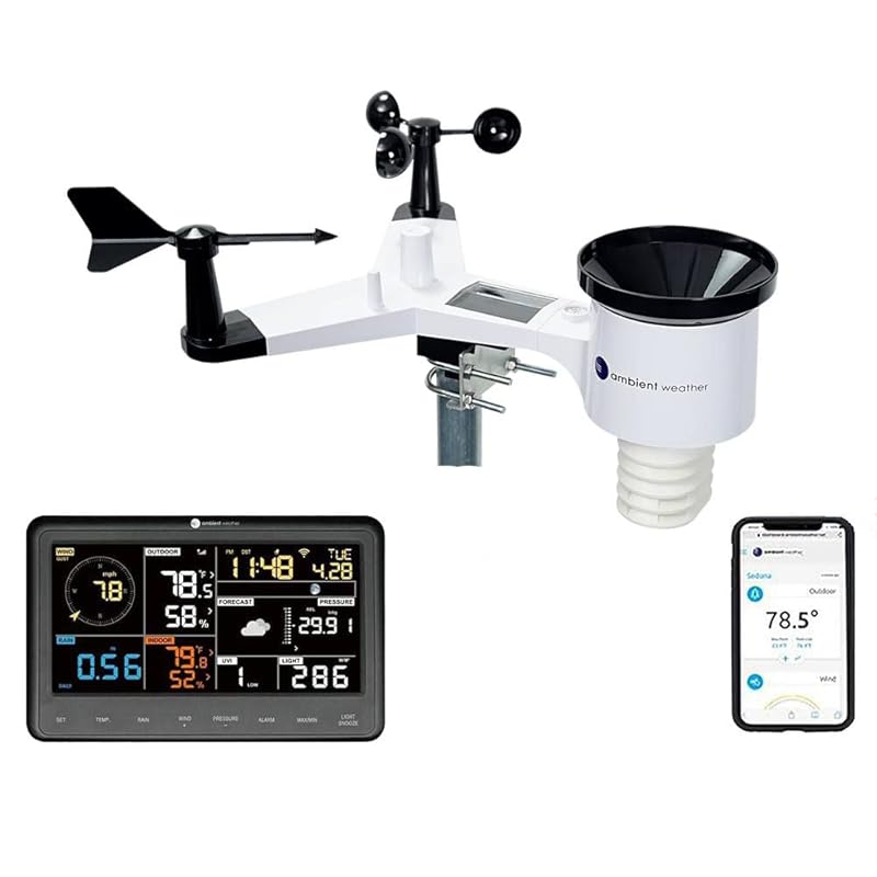 Ambient Weather WS-2902 WiFi Weather Station for Temperature, Humidity