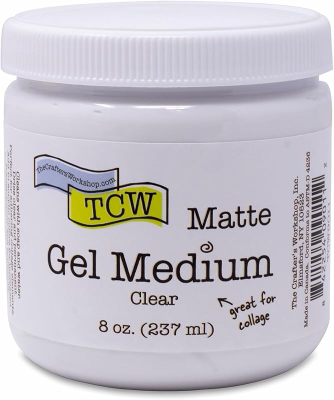 Matte Gel Medium for Acrylic Paint – Clear Texture Paste, 8 oz Jar