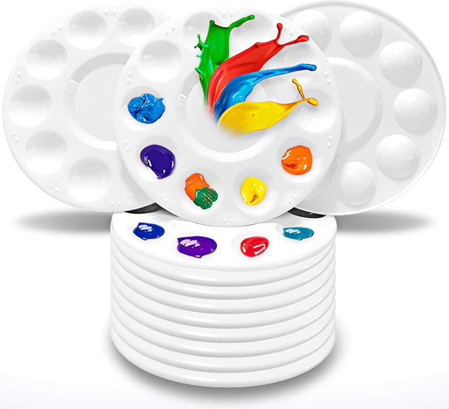 Best Paint Palette Tray: 12-Pack Plastic Paint Trays for Kids and Stud