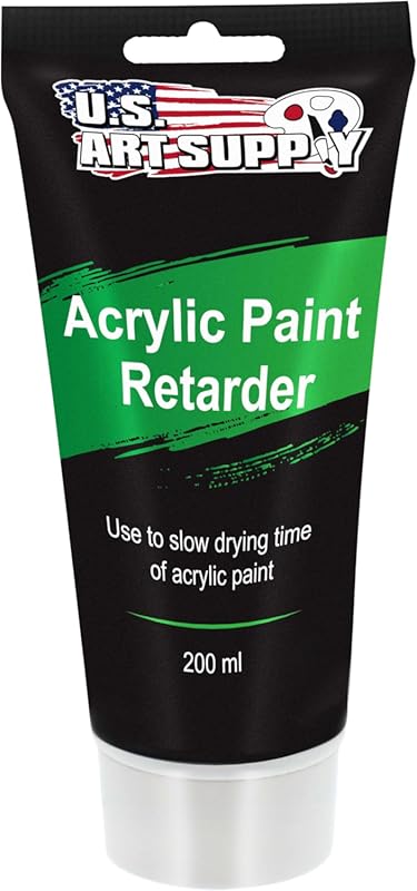 U.S. Art Supply Acrylic Paint Retarder Medium for Longer Working Time,