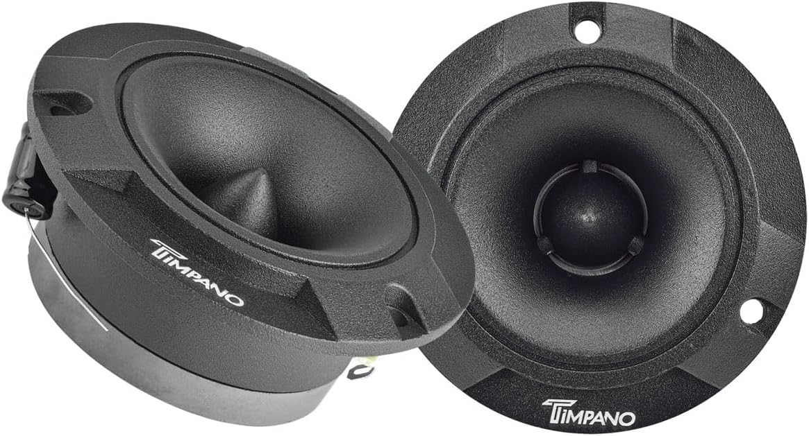 Timpano TPT-ST2 Black Slim 600W 4 Ohm 105dB Bullet Car Audio Tweeters 