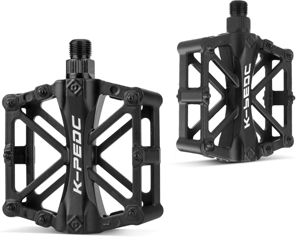 Lightweight Aluminum Flat Pedals for Road and Mountain Bikes with 16 A