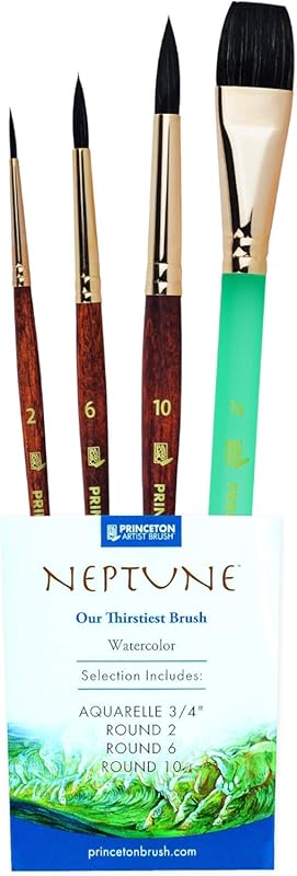 Princeton Neptune 4750 Series Watercolor Brush Set – Watercolor Brushe