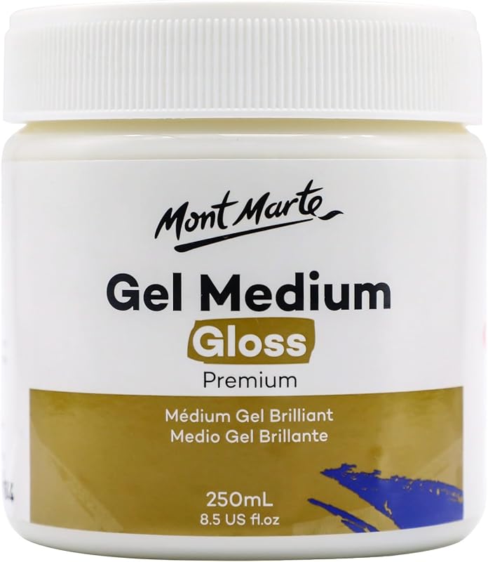 Mont Marte Premium Gel Medium Gloss 8.5oz , Suitable for Acrylic Paint