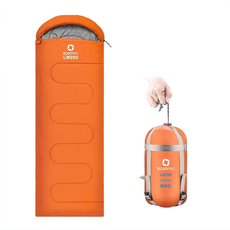 ECOOPRO Warm Weather Sleeping Bag - Portable, Waterproof, Compact Ligh
