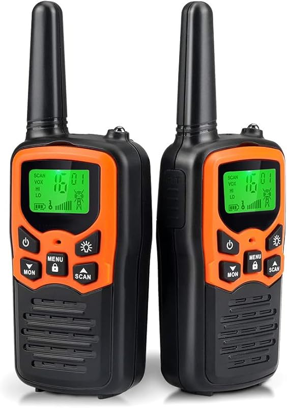 MOICO Long Range Walkie Talkies (2-Pack): Two-Way Radios with LED Flas
