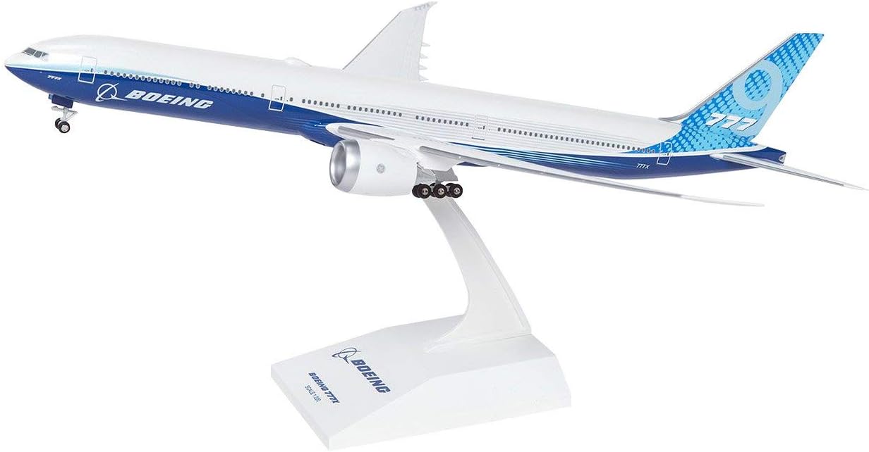 Boeing 777-9 Aircraft Model: Unique Foldable Wing Tips, Highly Detaile