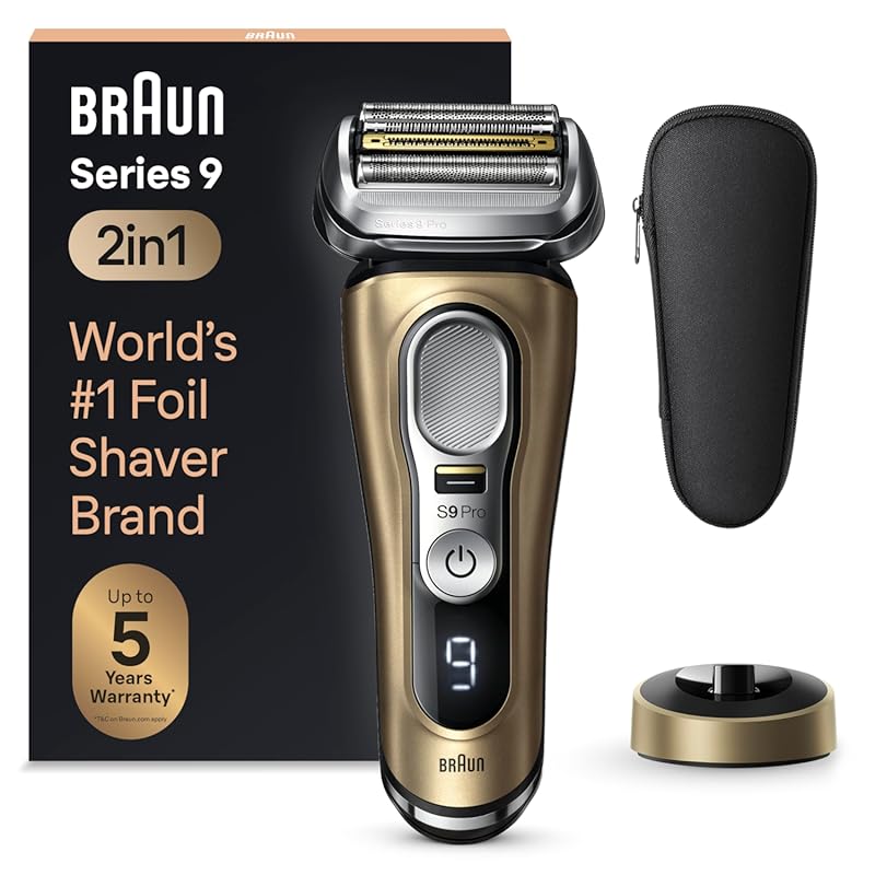Braun Series 9 Pro Electric Shaver for Men, Wet & Dry, with ProLift Tr