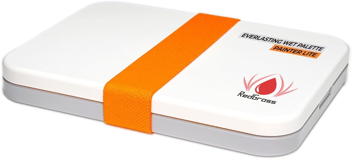 Redgrassgames Everlasting Wet Palette, 8.9 inch with Lid, 50 Sheets fo