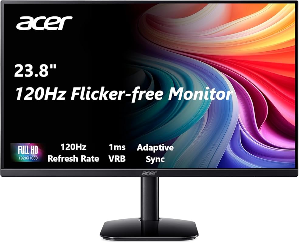 Acer 23.8-inch IPS Zero-Frame Full HD Monitor featuring 120Hz, 1ms, an