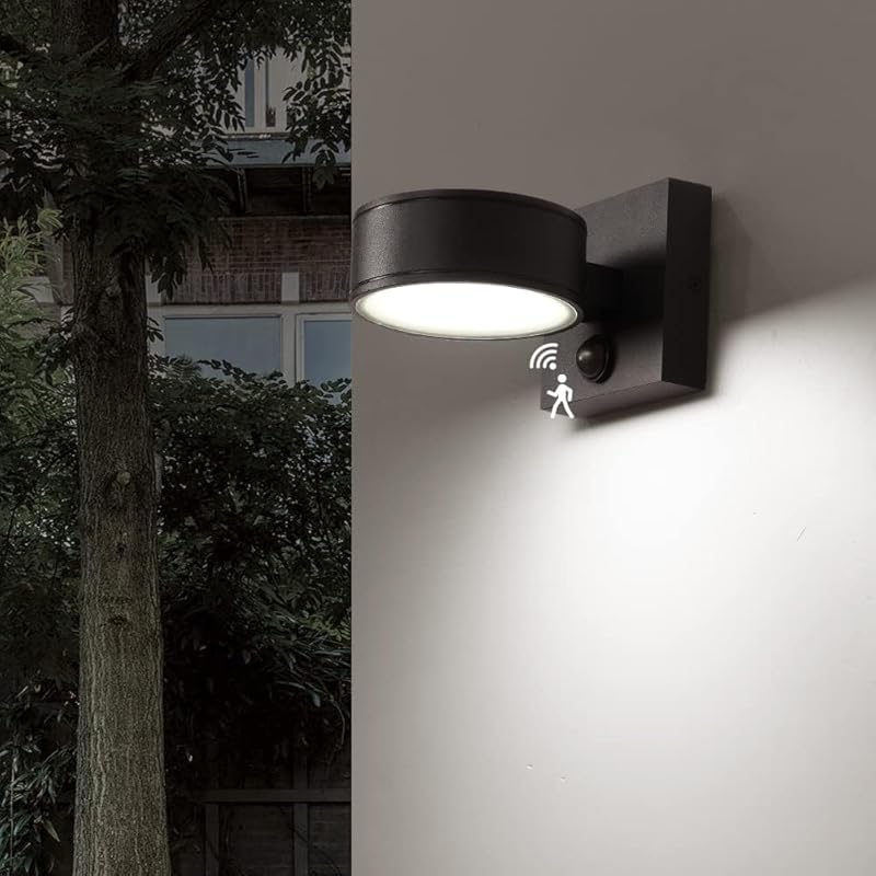 Motion Sensor Outdoor Lights, Aluminum Outdoor Wall Sconce, LED Porch