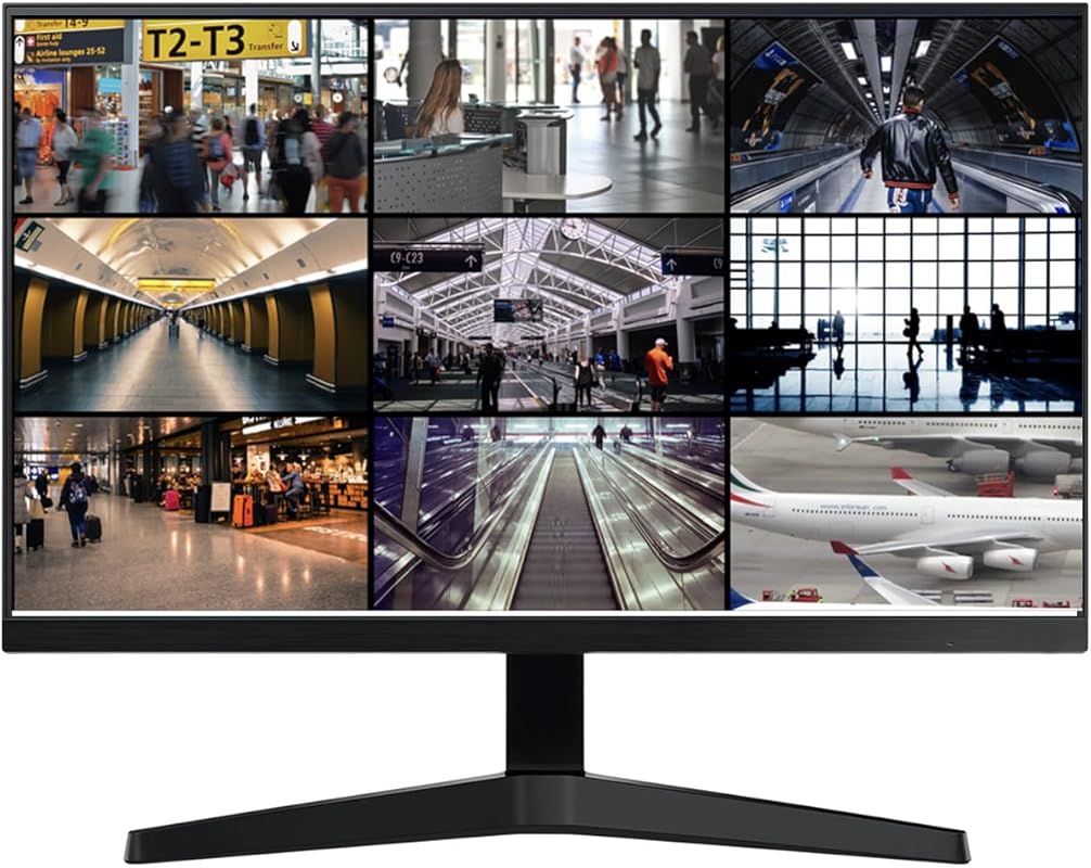 22-inch Security Camera Monitor, 1080p LED Display with HDMI, VGA, and