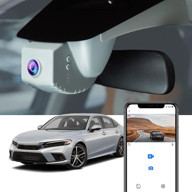 Fitcamx 4K Dash Cam for Honda Civic (2022-2026 Type R Si): OEM Look, W
