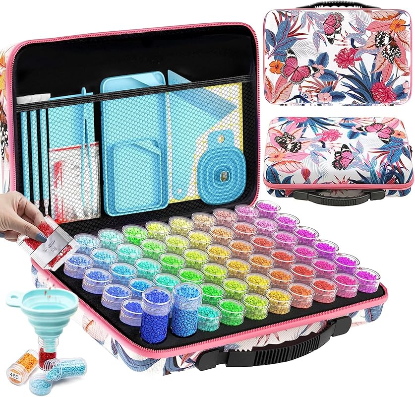 ARTDOT 60 Slots Storage Container for Diamond Art Kits for Adults,Port