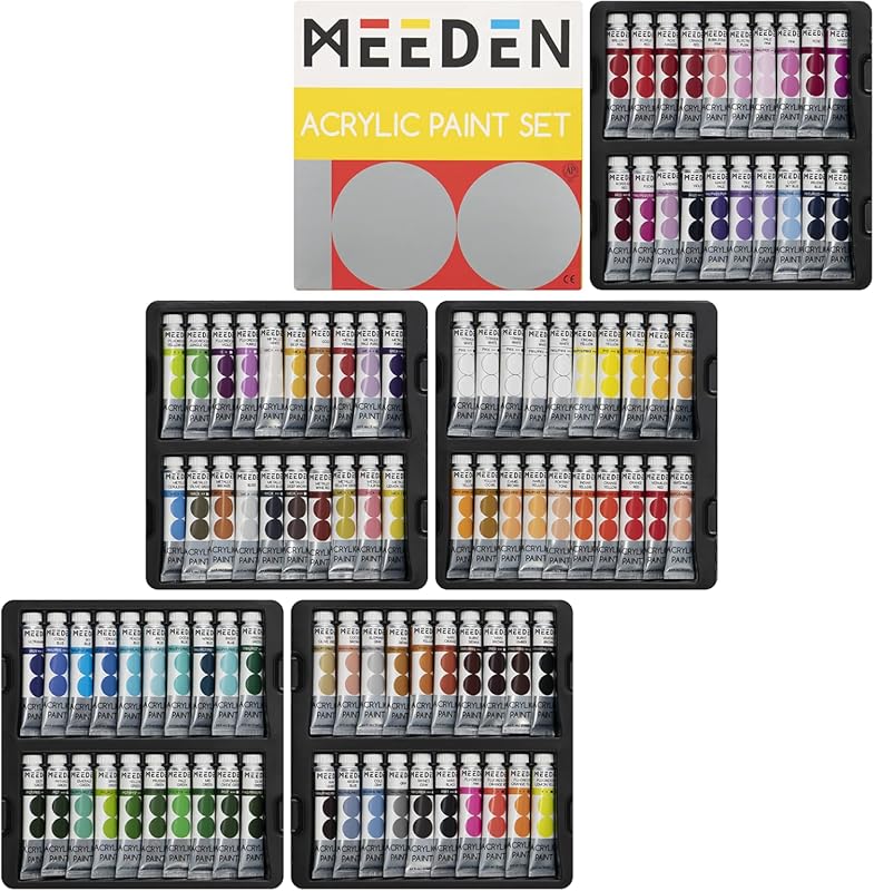 MEEDEN 100-Color Heavy Body Acrylic Paint Set – Ideal for Professional